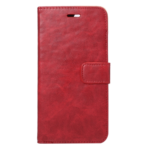 Leather Flip Case για Apple iPhone 7 Plus Crazy Horse Texture Red
