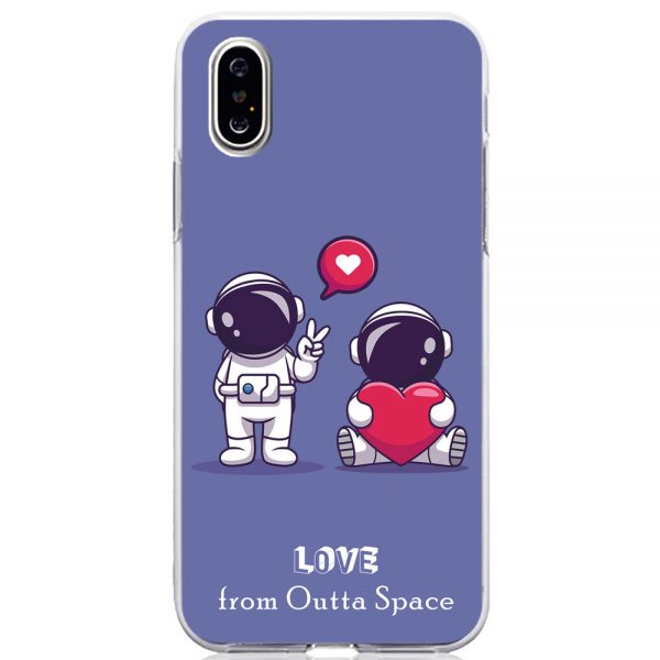 Θήκη με σχέδιο Astronaut Love Couple για Apple Θήκη Σιλικόνης (Διάφανο TPU)