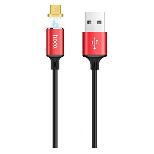 Hoco U28 High Speed Micro Usb Magnetic Adsorption Cable 1m Red (6957531065944)