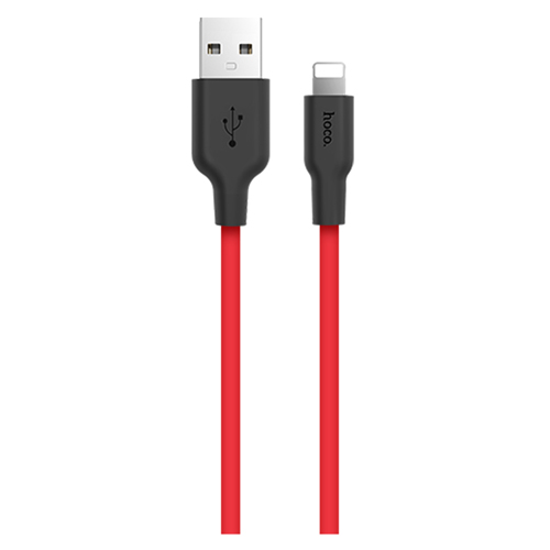 Hoco X21 High Speed Silicone Lightning Cable 1m Red (6957531071372)