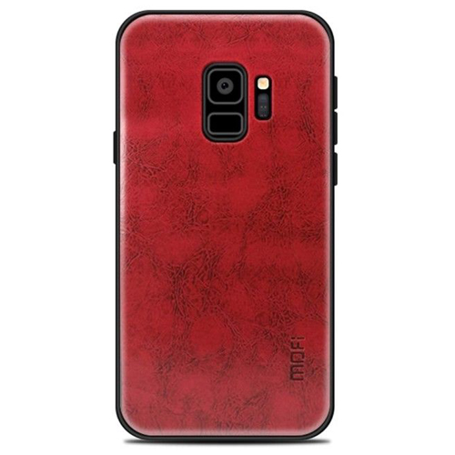 MOFI Shockproof PU+TPU Ενισχυμένη Θήκη Σιλικόνης Με Δερμάτινη Υφή Υψηλής Ποιότητας για Samsung G960F Galaxy S9 Red (A19898411)