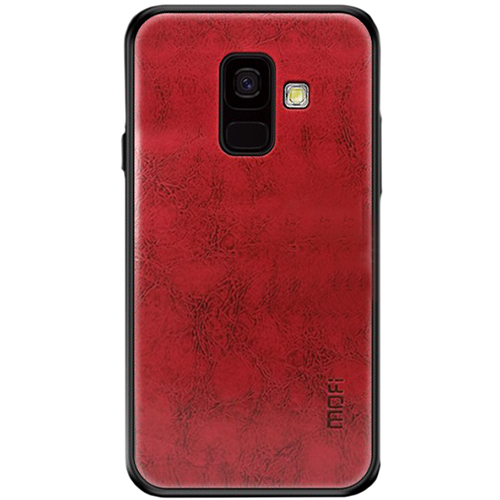 MOFI Shockproof PU+TPU Ενισχυμένη Θήκη Σιλικόνης Με Δερμάτινη Υφή Υψηλής Ποιότητας για Samsung A600 Galaxy A6 (2018) Red (Α28017892)