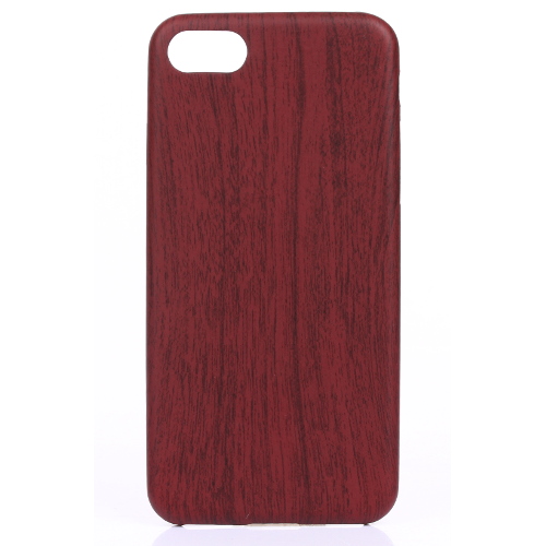 OEM Μαλακή θήκη με όψη ξύλου για Apple Iphone 7 Red Wood Pattern
