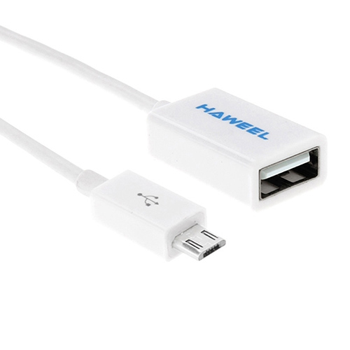 Haweel HWL-1003 USB to 5 pin Micro USB OTG Cable White