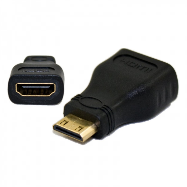 ADAPTER HDMI-A JACK (FEMALE) TO HDMI C MINI (MALE) BLACK