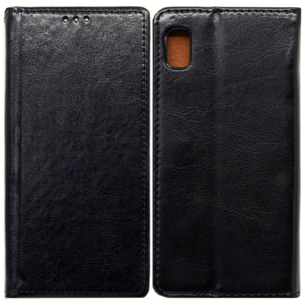 OEM Leather Book Case with Magnet για Samsung A102 Galaxy A10e Black