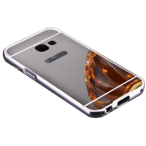 Μεταλλική Θήκη Προστασίας Mirror και Bumper για Samsung A720 Galaxy A7 (2017) Silver